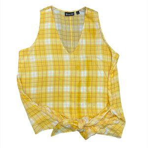 7th AVENUE DESIGN STUDIO NEW YORK & CO Blouse Sleeveless Wrap Waist Woman's XL